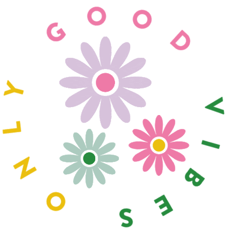 papierandco giphyupload flowers good vibes good vibes only Sticker