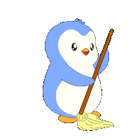 Fun Tidying Sticker by Pudgy Penguins