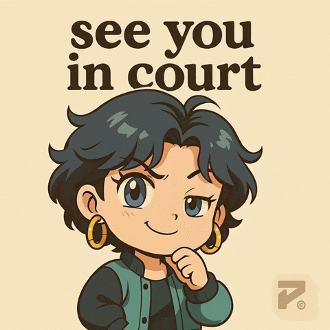 See You In Court Smirk GIF by Persona
