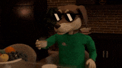 ChesterAbstract dog coffee good morning morning GIF