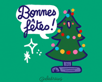 Happy Joyeux Noel GIF by Eledraws (Eleonore Bem)