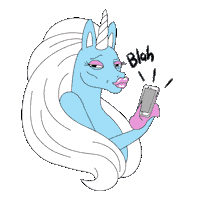 Phone No Sticker by Glow The Unicorn