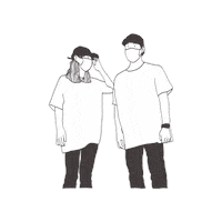 Couple Mask Sticker