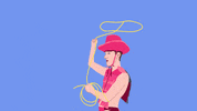 John Wayne Pink GIF by Kiri Mioki