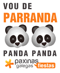 PaxinasGalegas panda baile festa verbena Sticker