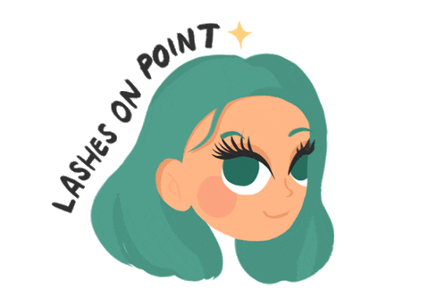 Wink Lashes Sticker by By Lizzie Parra