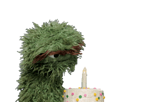 Oscar The Grouch Cake Sticker by Sesame Street