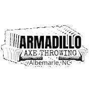 armadilloaxethrowing axe armadillo axe throwing axes Sticker