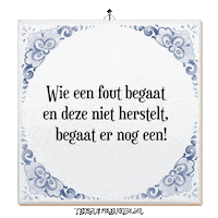 Wijsheid Spreuk Sticker by Tegelspreuken.nl