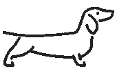 Dachshund Woof Sticker by MARK Metallwarenfabrik