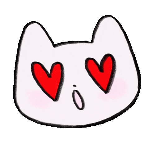 vanil_art giphyupload love cat heart Sticker