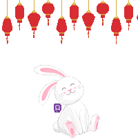 New Year Rabbit Sticker by Potboy Groceries