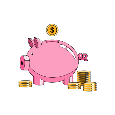 GetDeel money payday payroll piggybank Sticker