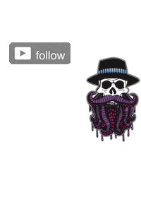 Round 6 Skull Sticker by PBO