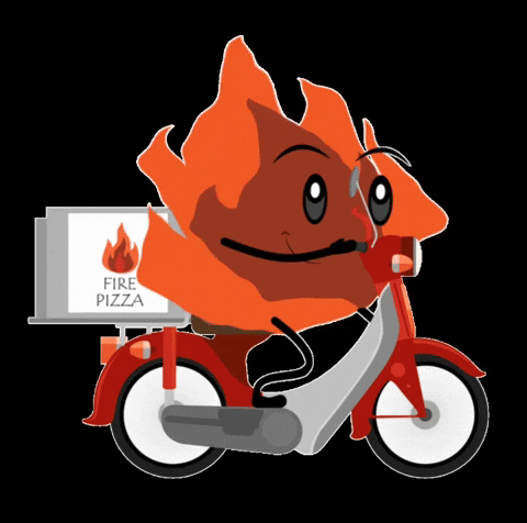 FireStormPizza giphyupload pizza bike delivery GIF