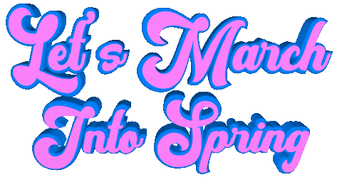 Spring Hello March Sticker by OpticalArtInc.