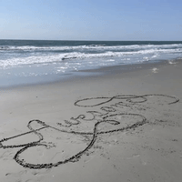 Awesome lettered in Sand Calligraphy
