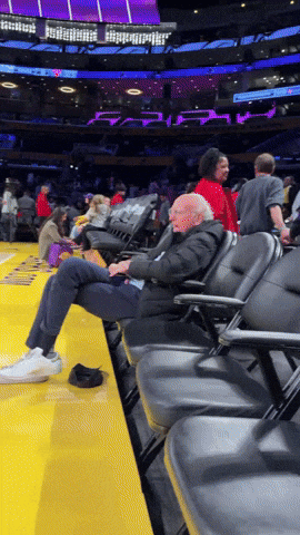 Larry David Photo GIF by NBA