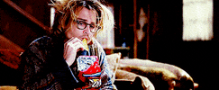 johnny depp eating GIF