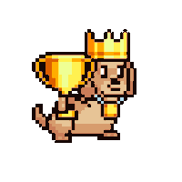 Gold Winner Sticker by Abstract HotDogs