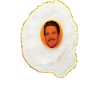 Pedro Pascal Breakfast Sticker by Anne Horel