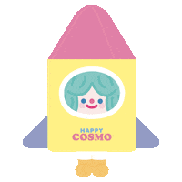 Space Rocket Sticker by THE RECORDER FACTORY