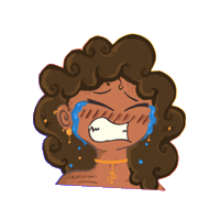 RaeDianz sad tears melanin rae Sticker