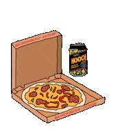 Hungry Pizza Hut Sticker by DISCARD