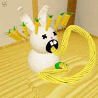KarlJahnke 3d confused hungry rabbit GIF