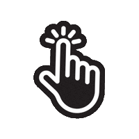 Metallraum hand click finger touch Sticker