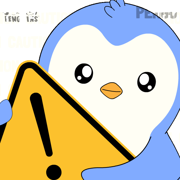 Penguin Warning GIF by Pudgy Penguins