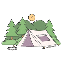 Illustration Camping Sticker by Zafigo