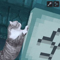 SingNO2 komaru minecraft cat GIF
