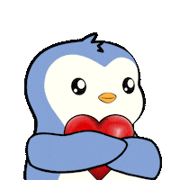 pudgypenguins love heart penguin i love you Sticker