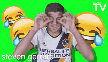 steven gerrard laughing GIF by LA Galaxy