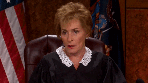 judge judy gagging GIF