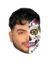 Dia De Los Muertos Sticker by Solomon Ray