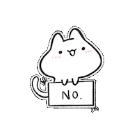 Shooley cat no nope doodle Sticker