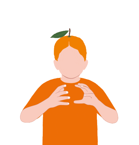 Orange Sticker by talkinghands