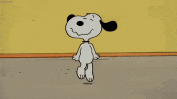 Snoopywashere happy dance snoopy esnupi GIF