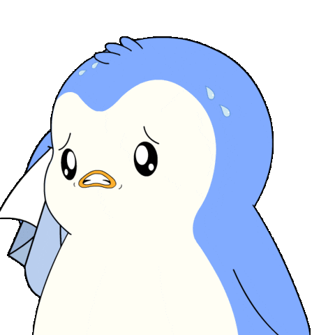 Nervous Oh No Sticker by Pudgy Penguins