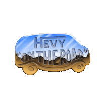 hevyhauling chrome vans on the road truckin Sticker