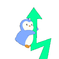 To The Moon Crypto Sticker by Pudgy Penguins