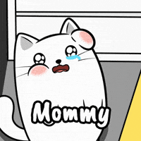 Sad White Cat GIF by MESA My Emotional Support Animal