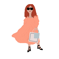 Redhead Shopper Sticker
