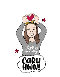 Welsh Caru Sticker by Cartrefclyd
