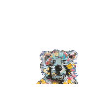 BethCanPaint bear watching bears peeking Sticker