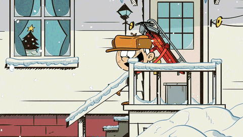 sledding the loud house GIF by Nickelodeon