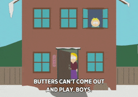 butters stotch snow GIF by South Park 