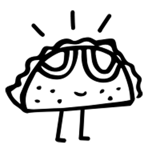 PeetyDraws illustration black tacos taco Sticker
